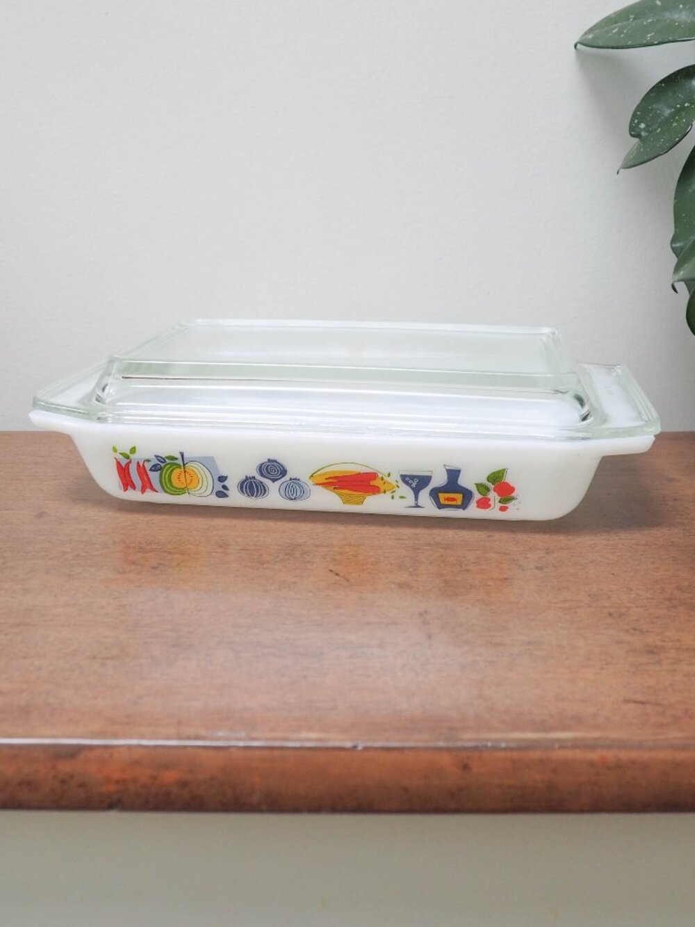 Vtg Pyrex JAJ Fiesta Casserole with Lid - 1960s Spacesaver Casserole Dish